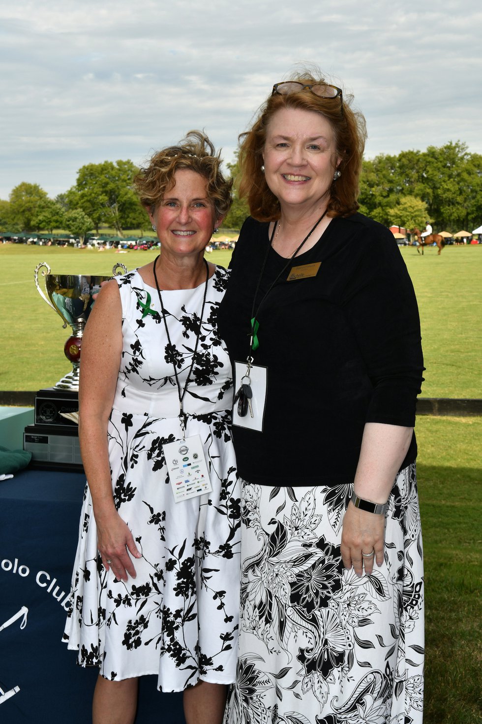 Saddle Up! Executive Director Laurie Kush and Rochelle Center President Debbie Chadwick.JPG