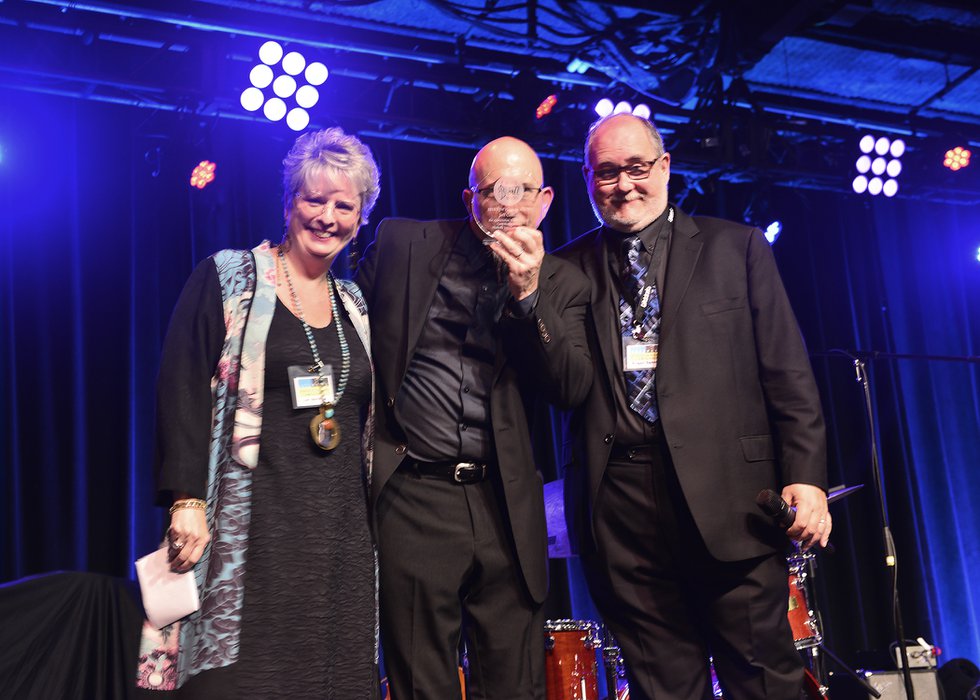 Jazz Heritage Award Ceremony-Lori Mechem, Jeff Coffin (award recipient), Roger Spencer.jpg