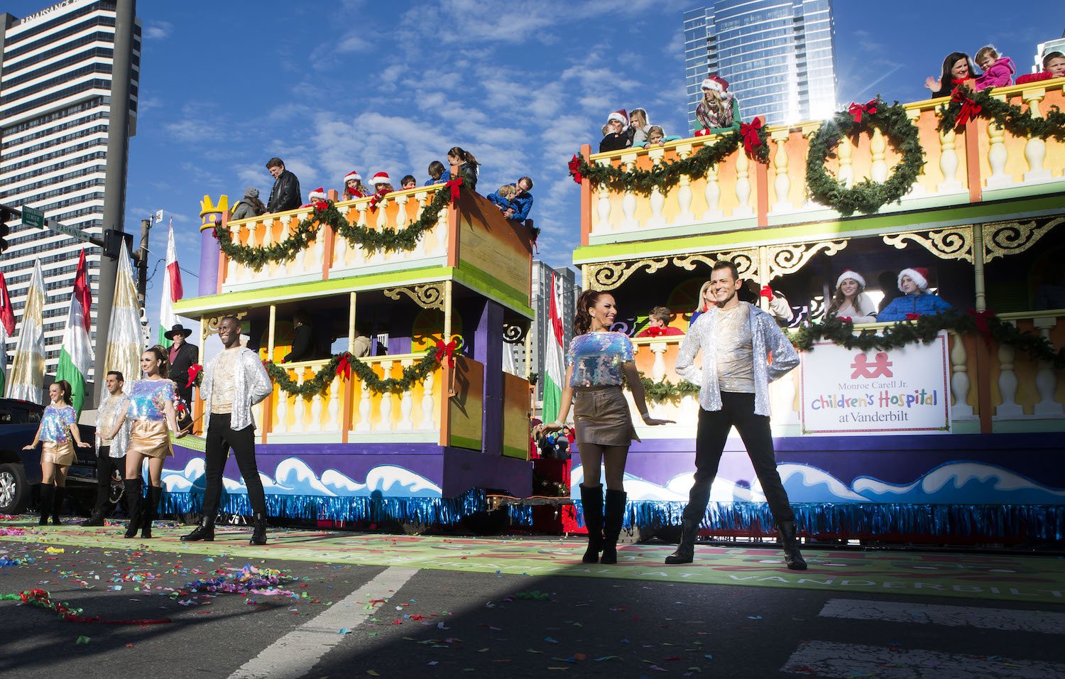 A Giant parade  vip in the city