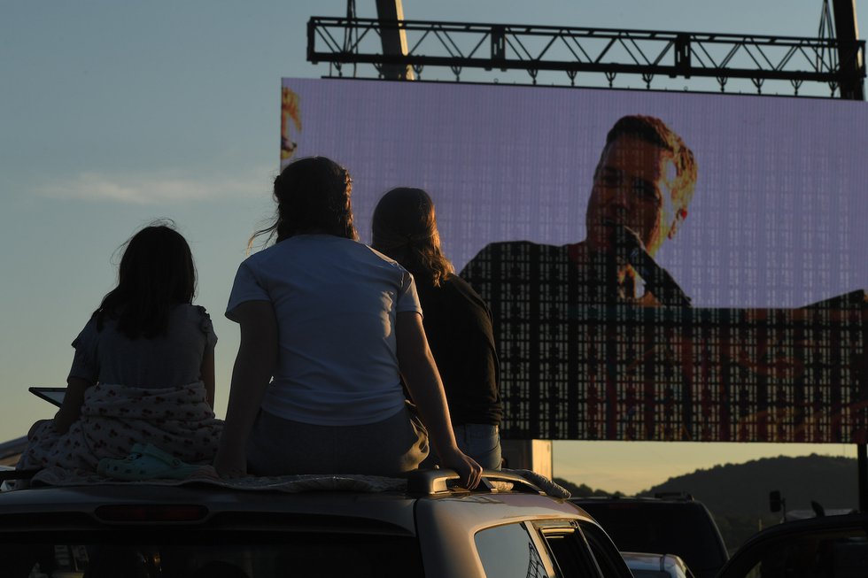 3 Michael W. Smith performs at his drive-in concert in Franklin, TN on May 30, 2020.JPG