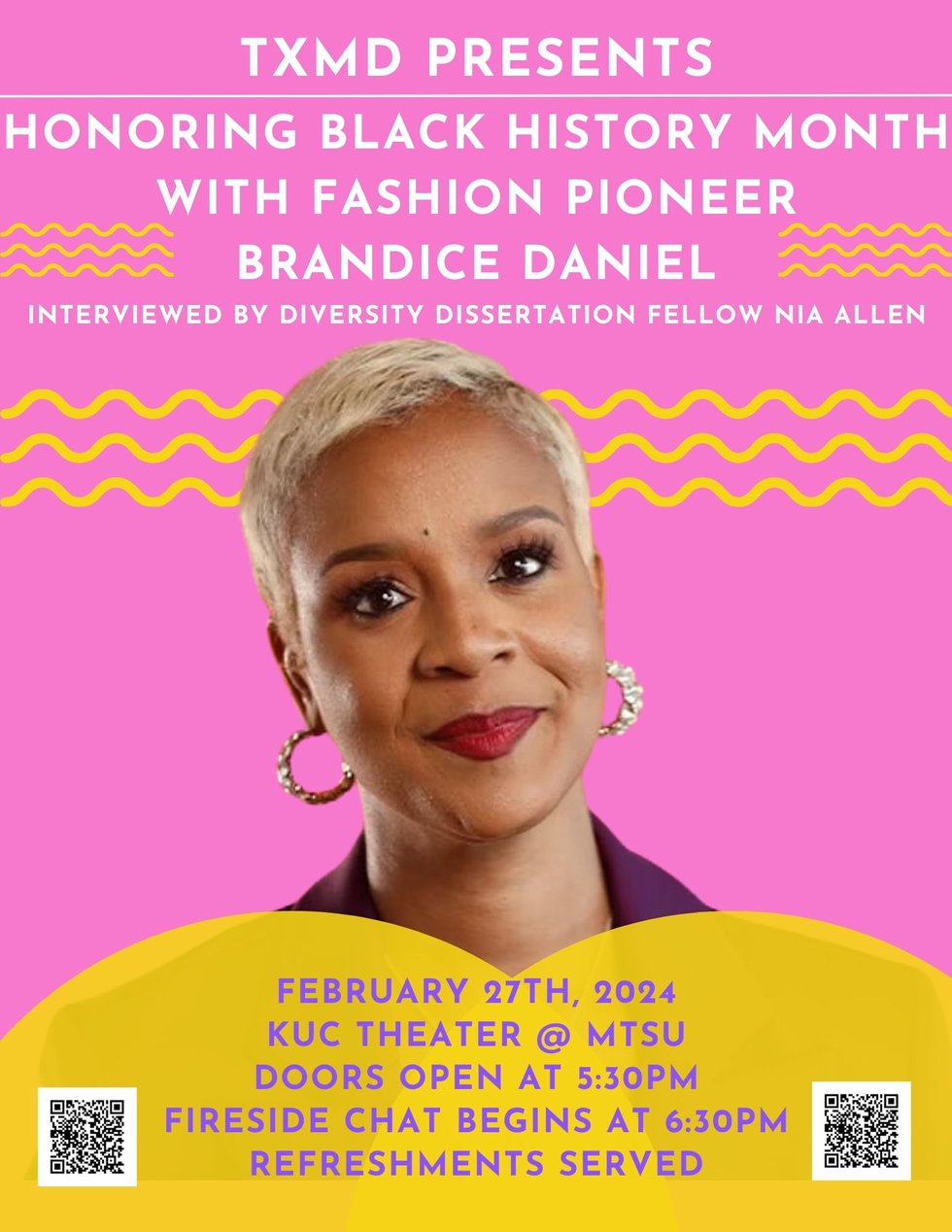 Honoring Black History MOnth with Fashion Pioneer Brandice Daniel Interviewed by DIversity Dissertation Fellow Nia Allen - 1